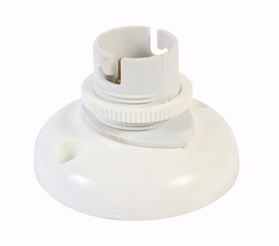 Lampholder B22 Nylon White Batten