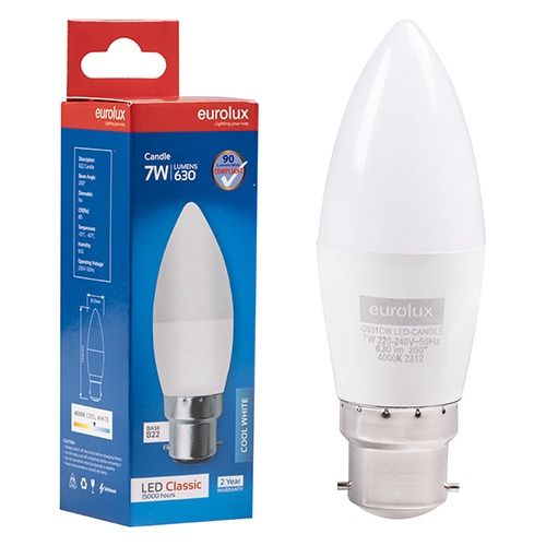 Candle Plastic Classic 7w LED B22 4000K N