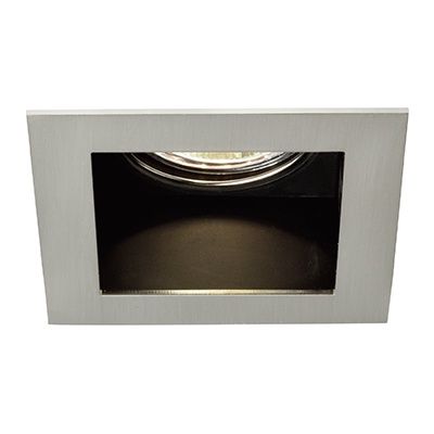 D/Light Tilt Square Steel S/Chrome GU10 50w 230v