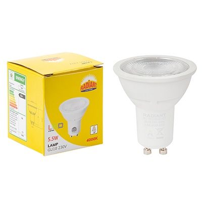 GU10 Clear Lens 7w LED 4000K Dimmable