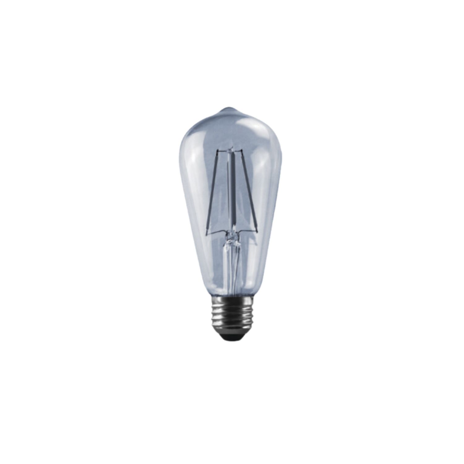Straight Filament Bulb Grey 8W E27 LED ST64