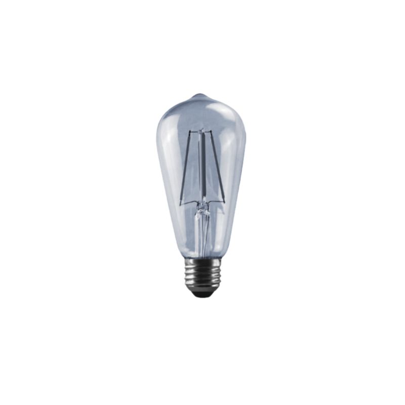 Straight Filament Bulb Grey 8W E27 LED ST64