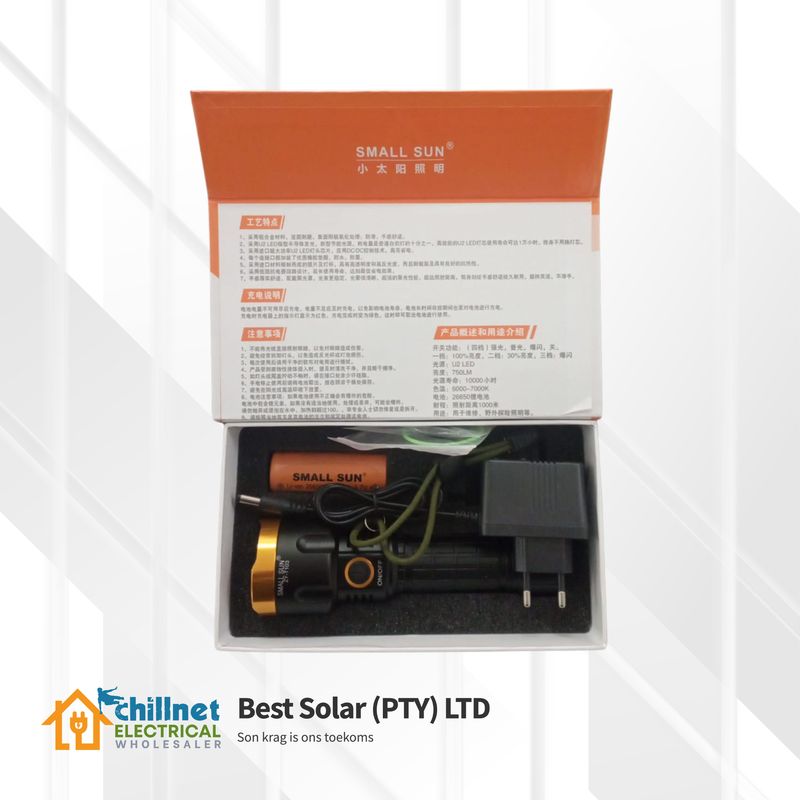 Small Sun LED Lithium Ion Flashlight