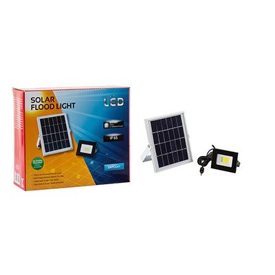 Solar Floodlight Black LED 400-500lm 6000K