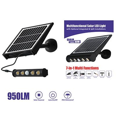 Solar Floodlight Black LED 950lm 6000K