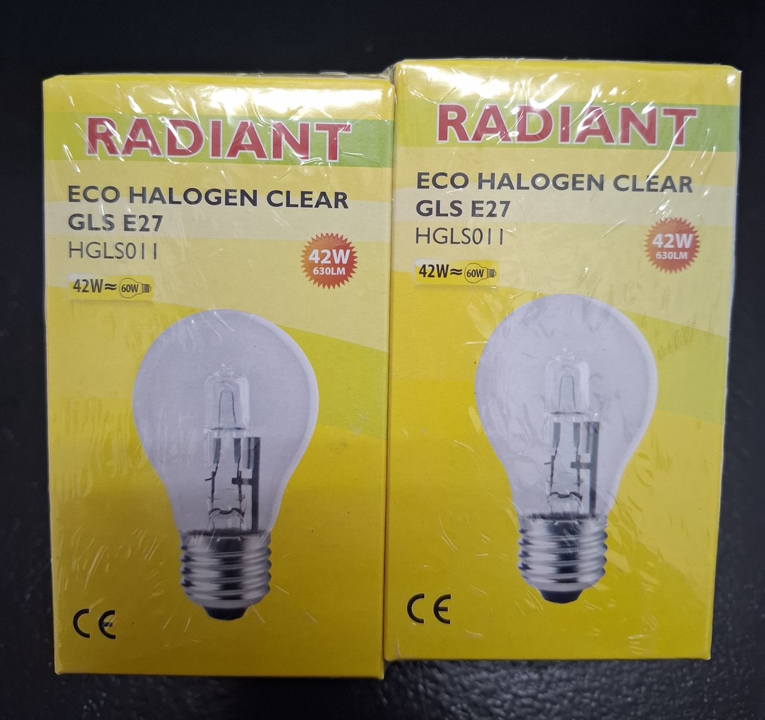Halogen GLS Eco E27 42W Clear PACK OF 2