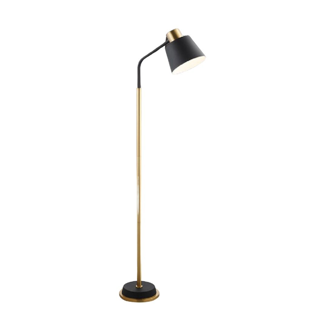 Twilight Floor Light Black &amp; Brass E27 1x40