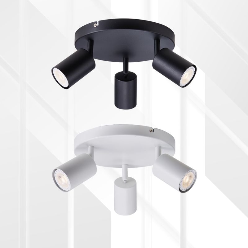 Urban Trio Plate Spot Light Black GU10 3x5W