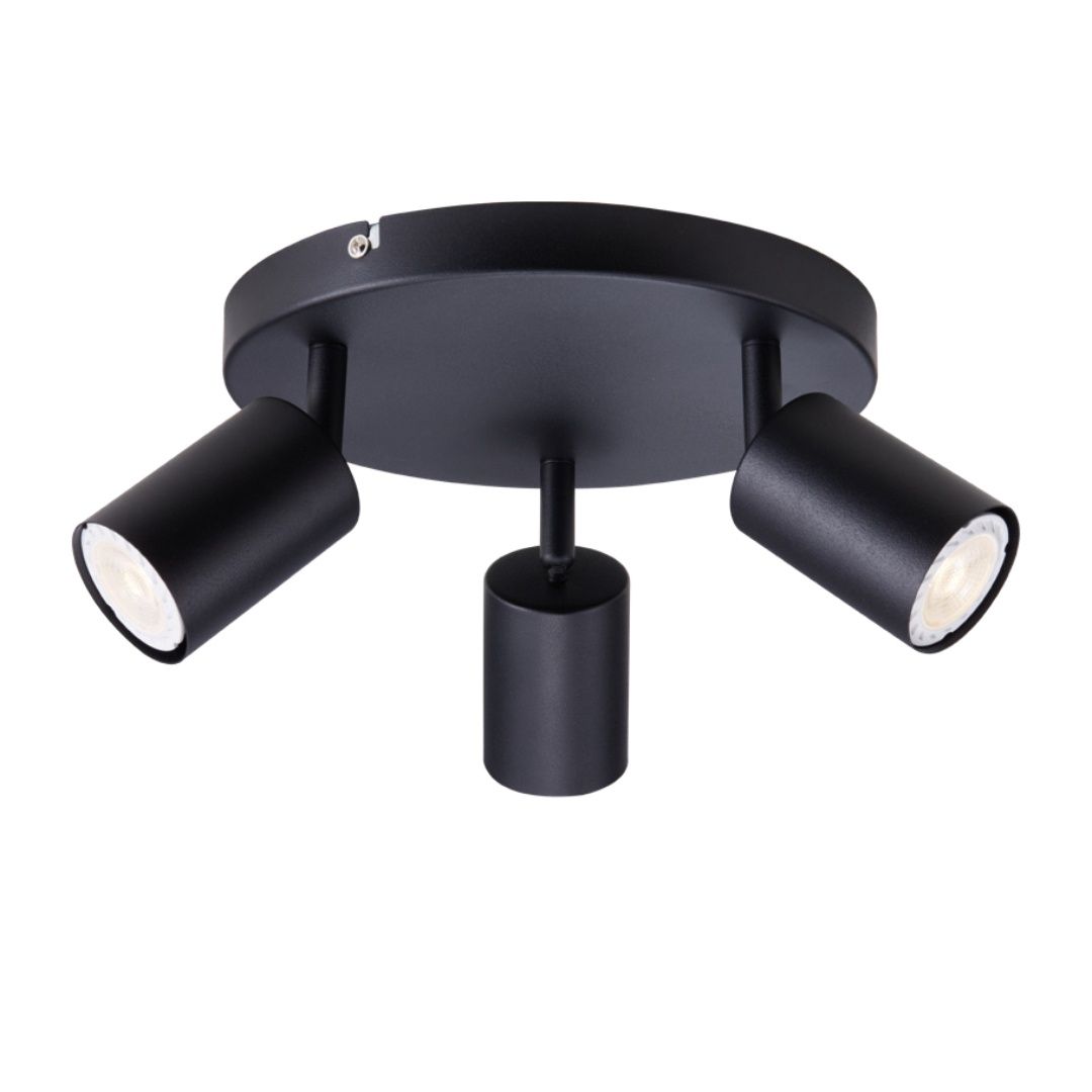Urban Trio Plate Spot Light Black GU10 3x5W, Color: BLACK