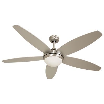 Lancer Ceiling Fan with Light Satin Chrome