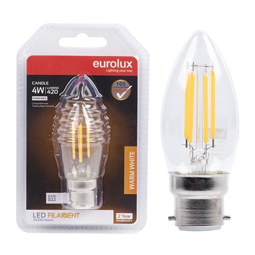 Pear Shaped Filament 4w LED B22 3000K