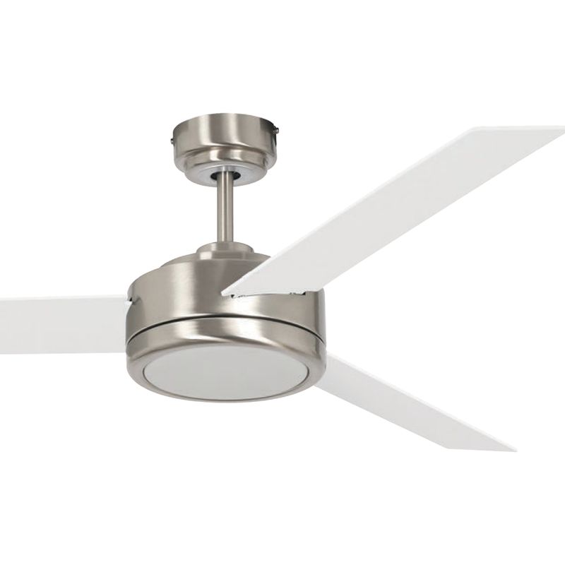 Rove Ceiling Fan 3 Blades Brushed Nickel Black &amp; White Motor