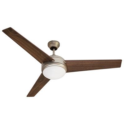 Ceiling Fan with Light &amp; Remote Satin Nickel
