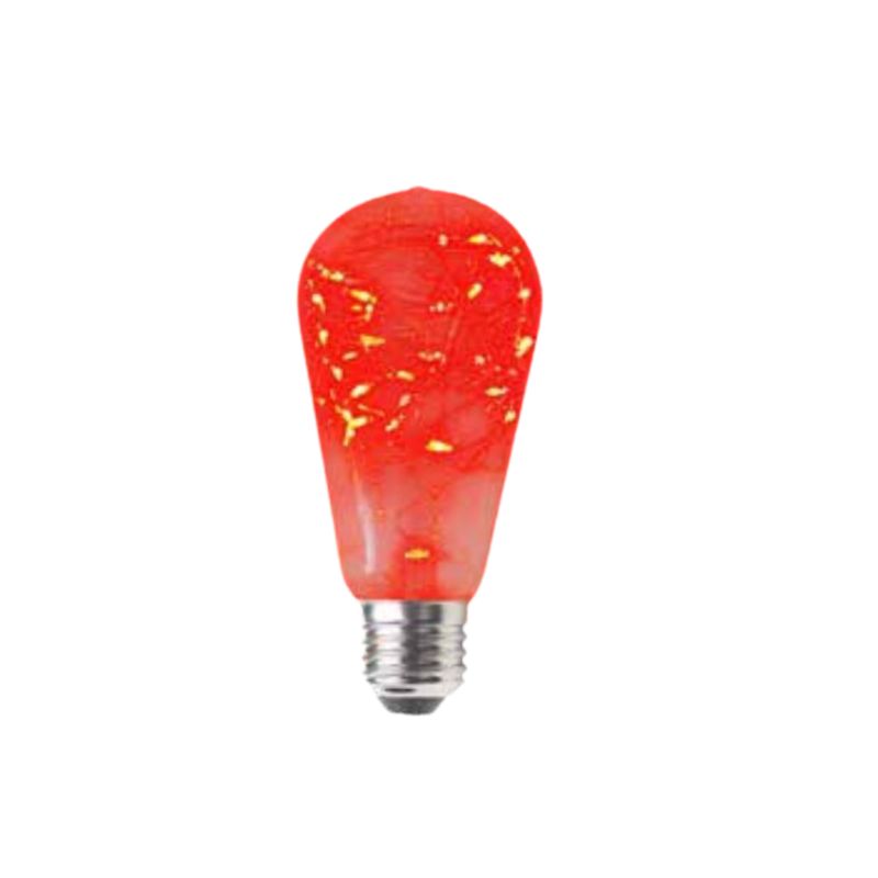 Copper Wire Filament Bulb Red 1.2W E27 LED