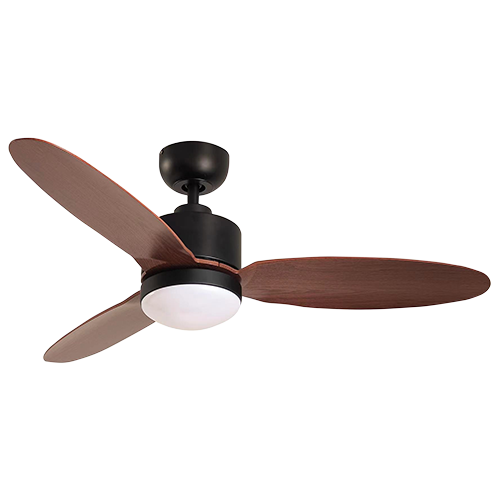 Enso Ceiling Fan 3 Blades Matt Black &amp; Dark Brown Motor Power 40w