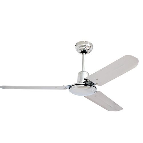 Industrial Ceiling Fan 3 Blades Chrome Motor Power 60w