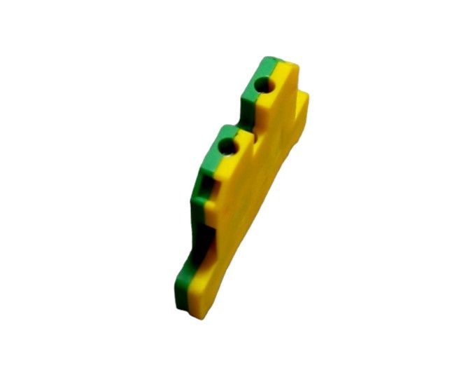 TERMINAL BLOCK DIN EARTH 6mm GREEN/YELLOW