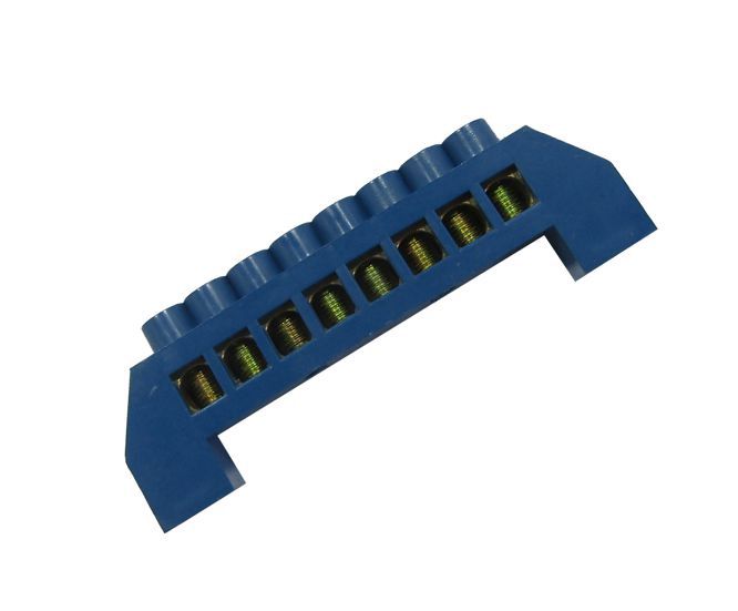 NEUTRAL BAR BLUE 100A 12P 8x12 INSULATED