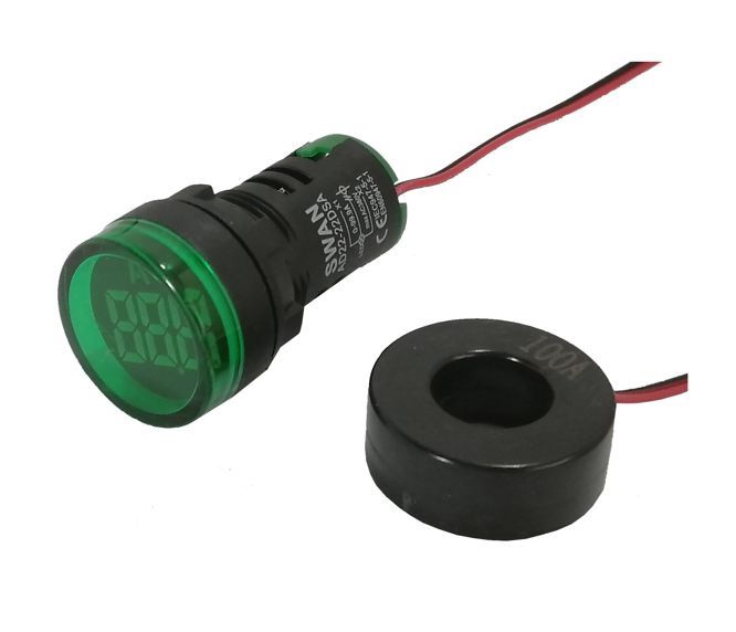 AMMETER PILOT LIGHT ROUND GREEN 1-99A