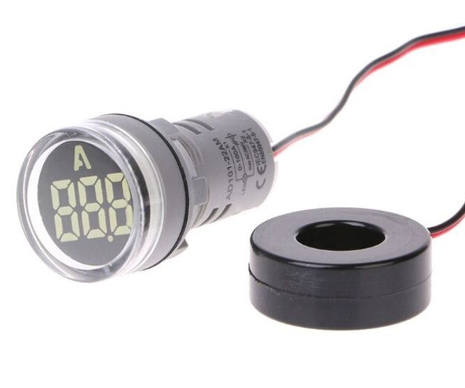 AMMETER PILOT LIGHT ROUND WHITE 1-99A