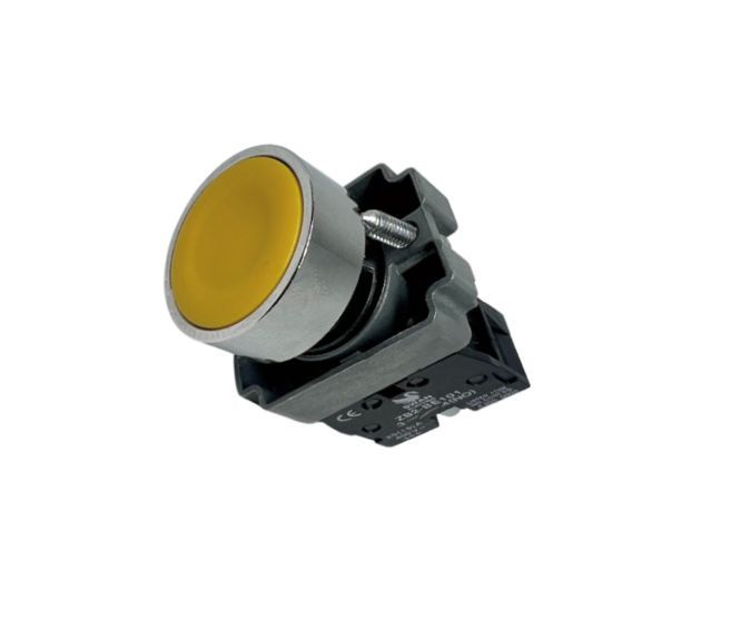 PUSH BUTTON FLUSH N/O YELLOW