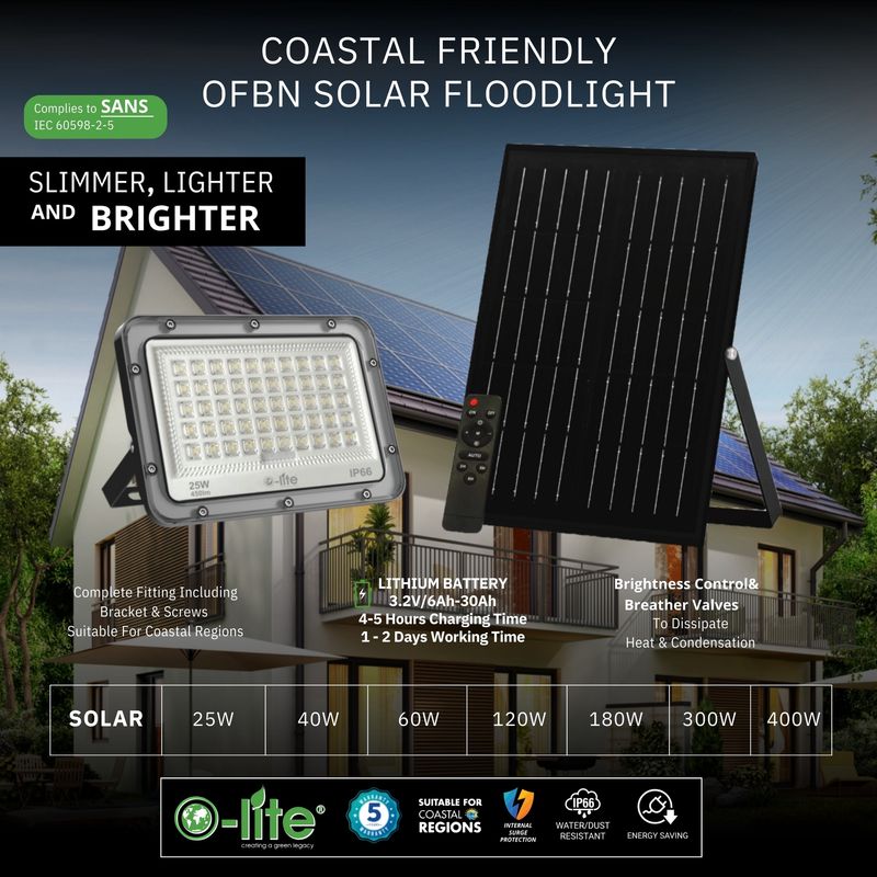 Floodlight Solar FBN 400W IP66 Coastal
