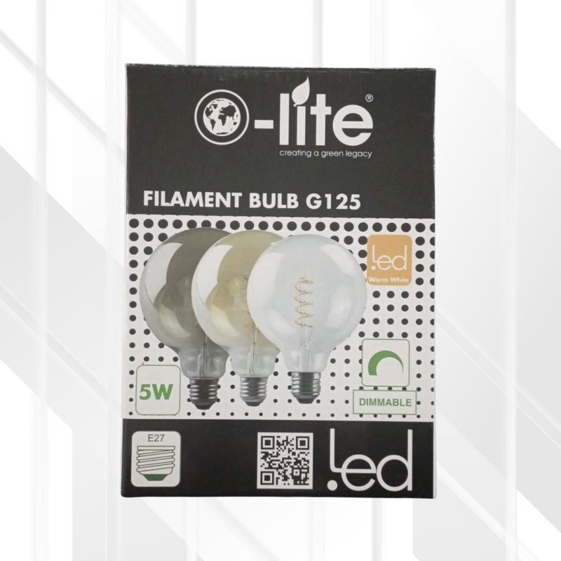 Spiral Filament Bulb Grey 5W E27 LED G125