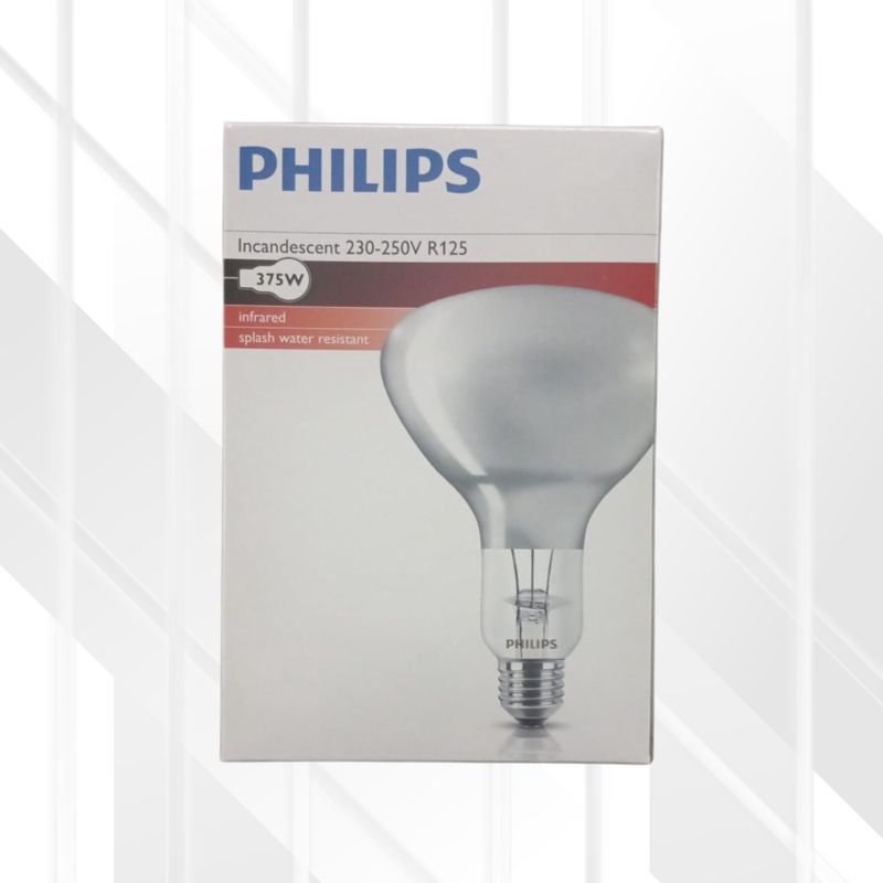 Heat Lamp IR E27 240V 375W/CH Clear