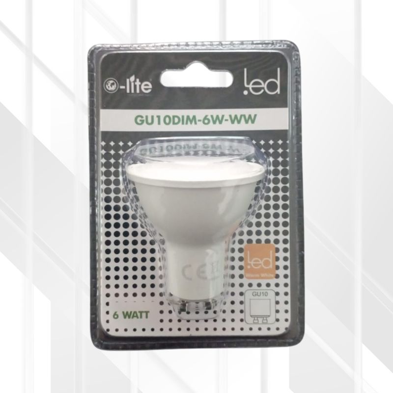 Lamp LED GU10 6W Warm White Dimmable