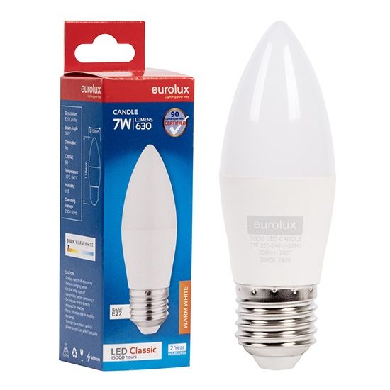 Candle Plastic Classic 7w LED E27 3000K N