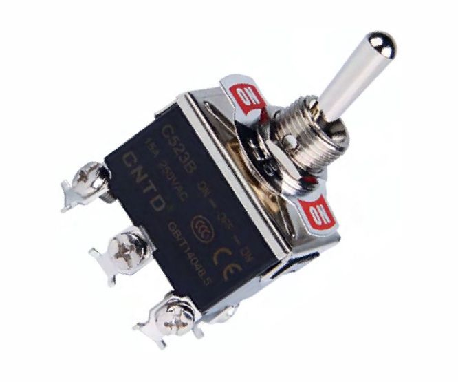 Toggle Switch 15A 250VAC DPTT (On-Off-On)
