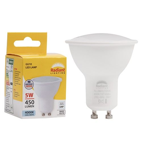GU10 Frosted Lens 5w LED 4000K Non Dimmable N