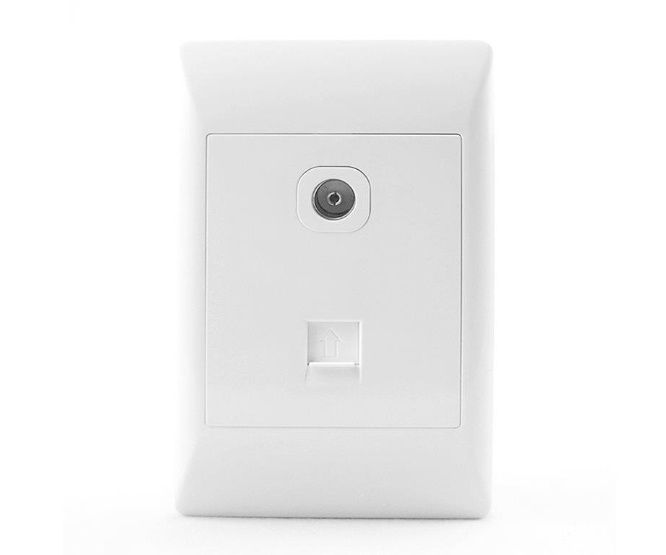 S-TEC TV+Computer Socket 4x2