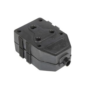 Janus Coupler Black PVC Double 16A