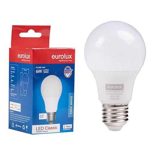 A60 Classic 6w LED E27 4000K Single N