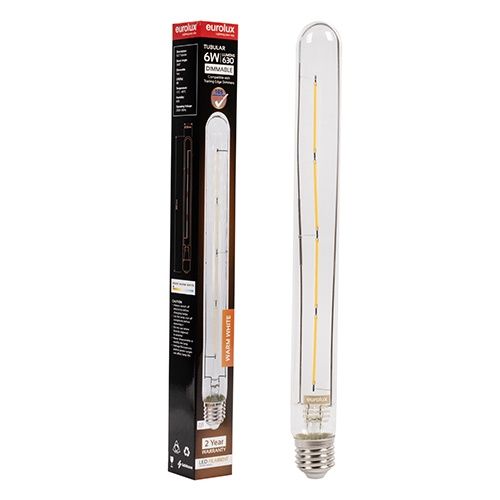Tubular Filament T30-300 6w LED E27 3000K Dimmable