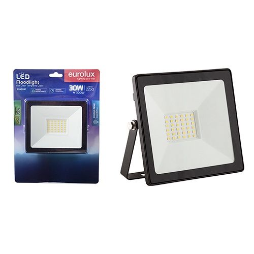LED 30w Floodlight Black with no Sensor Blister