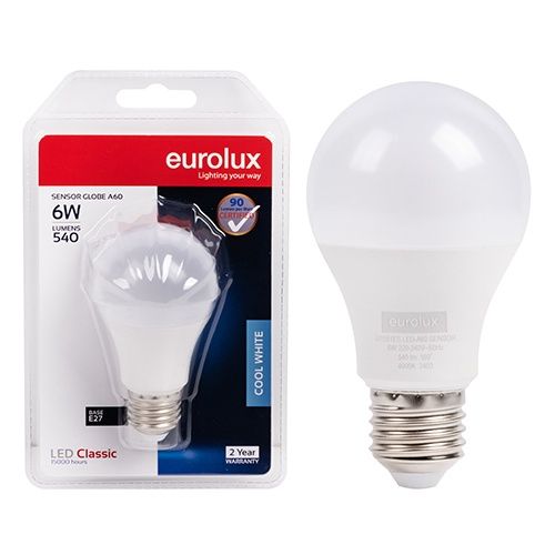 A60 Classic Day/Night Sensor 6w LED E27 4000K N