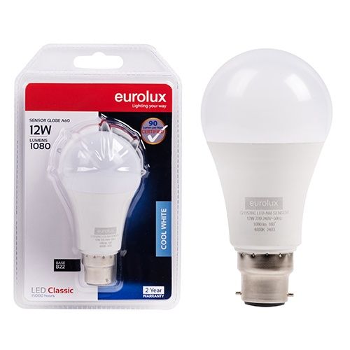 A60 Classic Day/Night Sensor 12w LED B22 4000K N