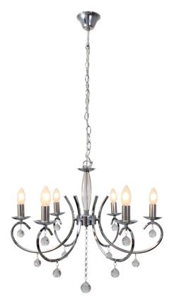 6LT Chandelier 620mm Chrome