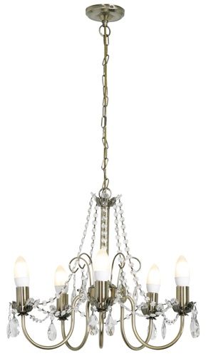 5LT Chandelier 480mm Antique Brass