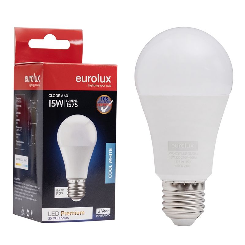 A60 Premium 15w LED E27 4000K N