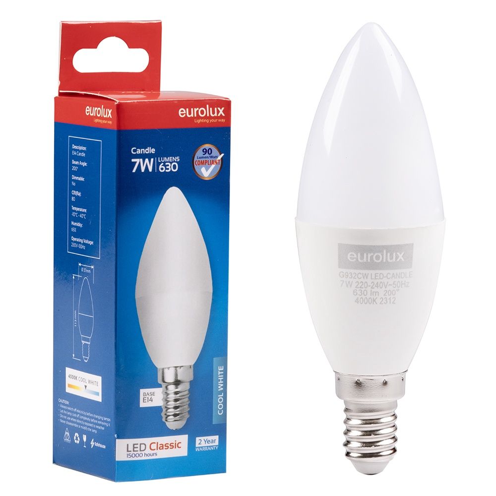 Candle Plastic Classic 7w LED E14 4000K N