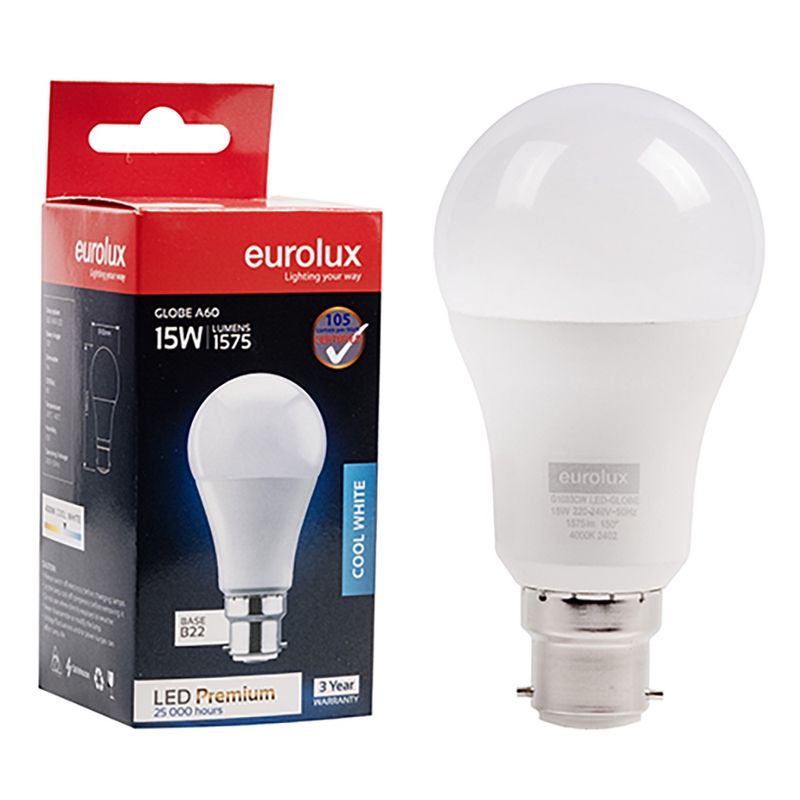 A60 Premium 15w LED B22 4000K N