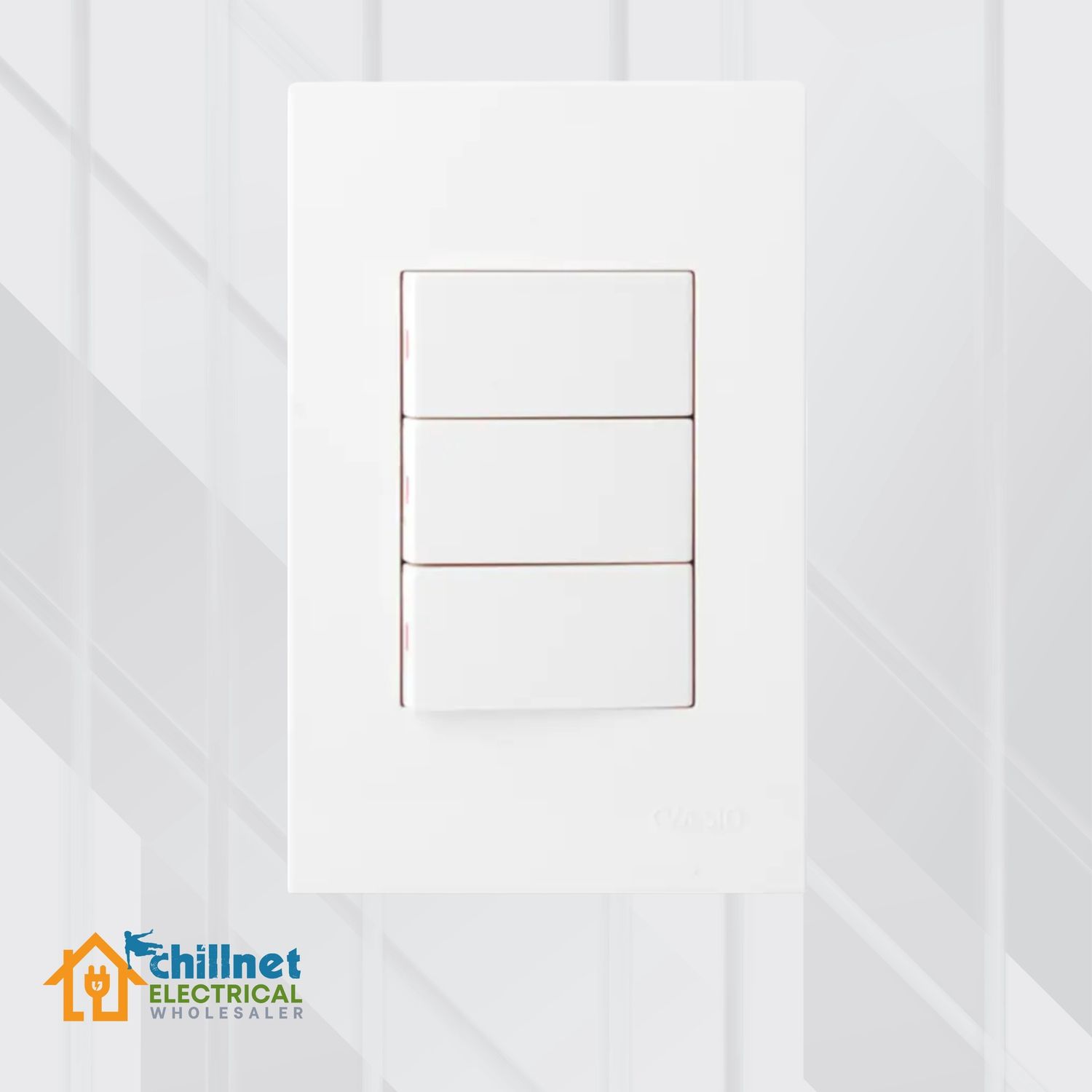 Matrix 3Lever 1Way Switch 4x2 White Small