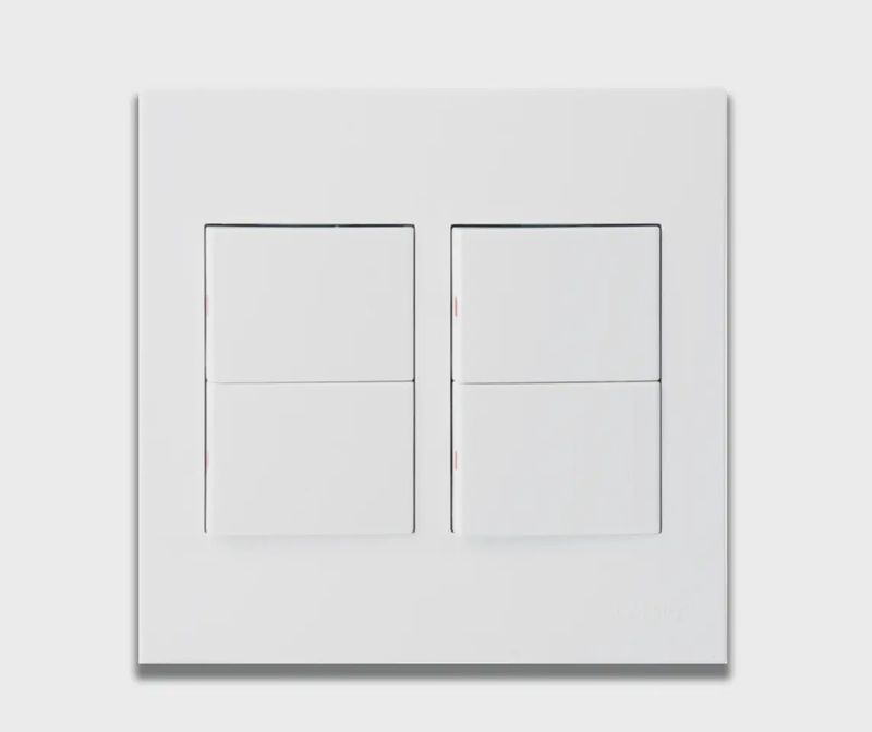 Matrix 4Lever 1Way Switch 4x4 White Med