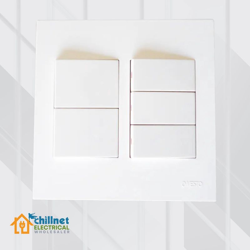 Matrix 5Lever 1Way Switch 4x4 White