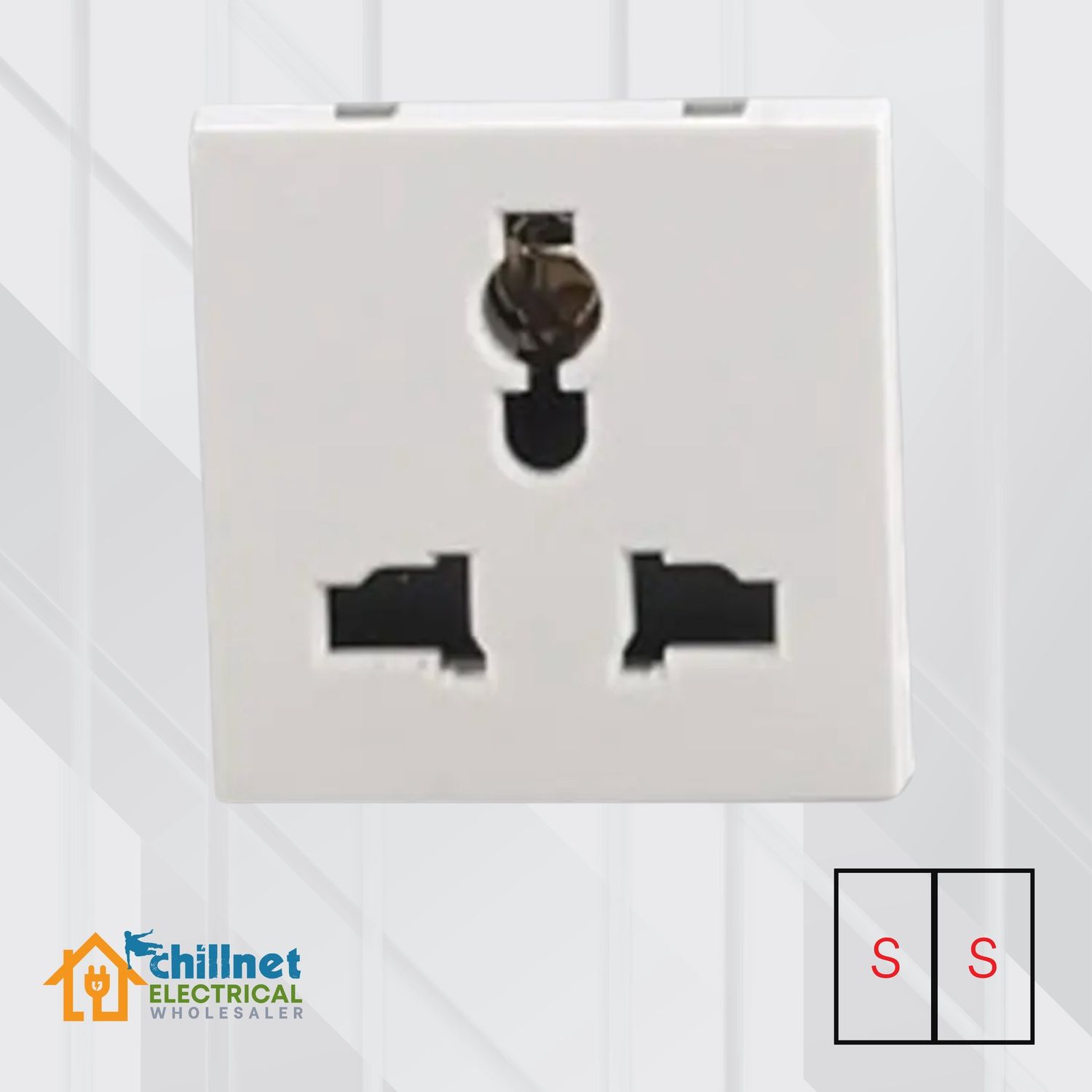Matrix Int Universal Socket White DBL Small
