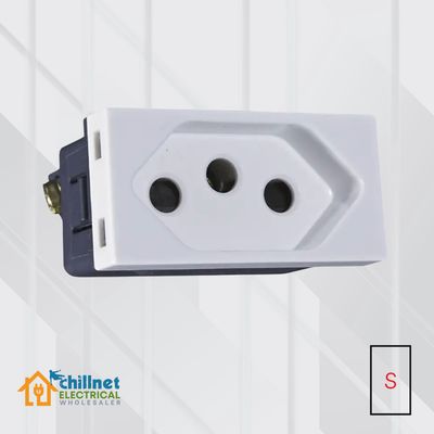 Matrix 16A Single ZA Socket White Small
