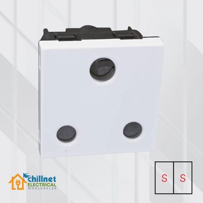 Matrix 16A RSA Unswitched Socket White DBL Small